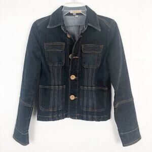 Tulle Women's Y2K Vintage Long Sleeve Button Down Denim Jacket Size M